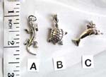 Silver charm wholesale manufacturer supplies Solid sterling silver pendants in sea animal designs