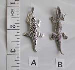 Jewelry pendant supply store distributes Sterling silver gecko and lizard designed pendant necklace