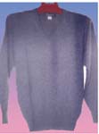 Ladies urban apparel wholesale store. Long sleeved gray sweater with V-neck collar