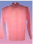 Womens travel clothing distribution wholesaler. Classic long sleeved sweater in pink with turtle neck