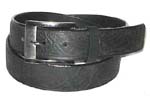 Clothing accessory wholesale company supplies Stylish black leather belt with silver buckle 