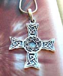 Celtic fashion silver jewelry wholesale store. Pendant necklace in silver celtic cross design
